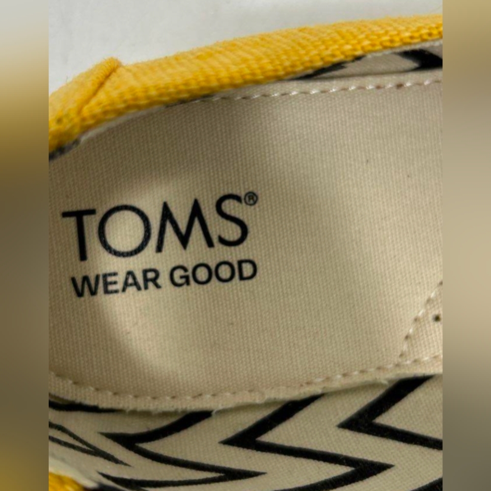 Toms Womens Alpargata Golden Yellow Heritage Canvas Size 7 MSRP $54.95 - Picture 7 of 8
